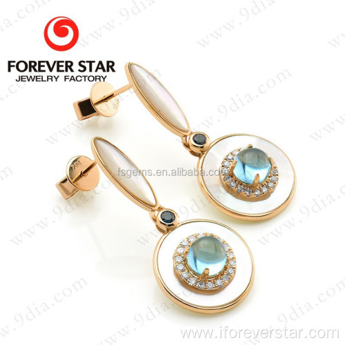 9ct Simple Gold Earring Designs for Women